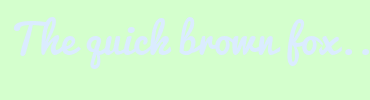 Image with Font Color DBECFF and Background Color D4FFCD